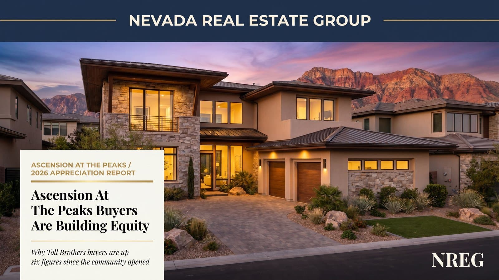 Ascension at The Peaks Toll Brothers Summerlin price appreciation analysis — Nevada Real Estate Group buyer guide
