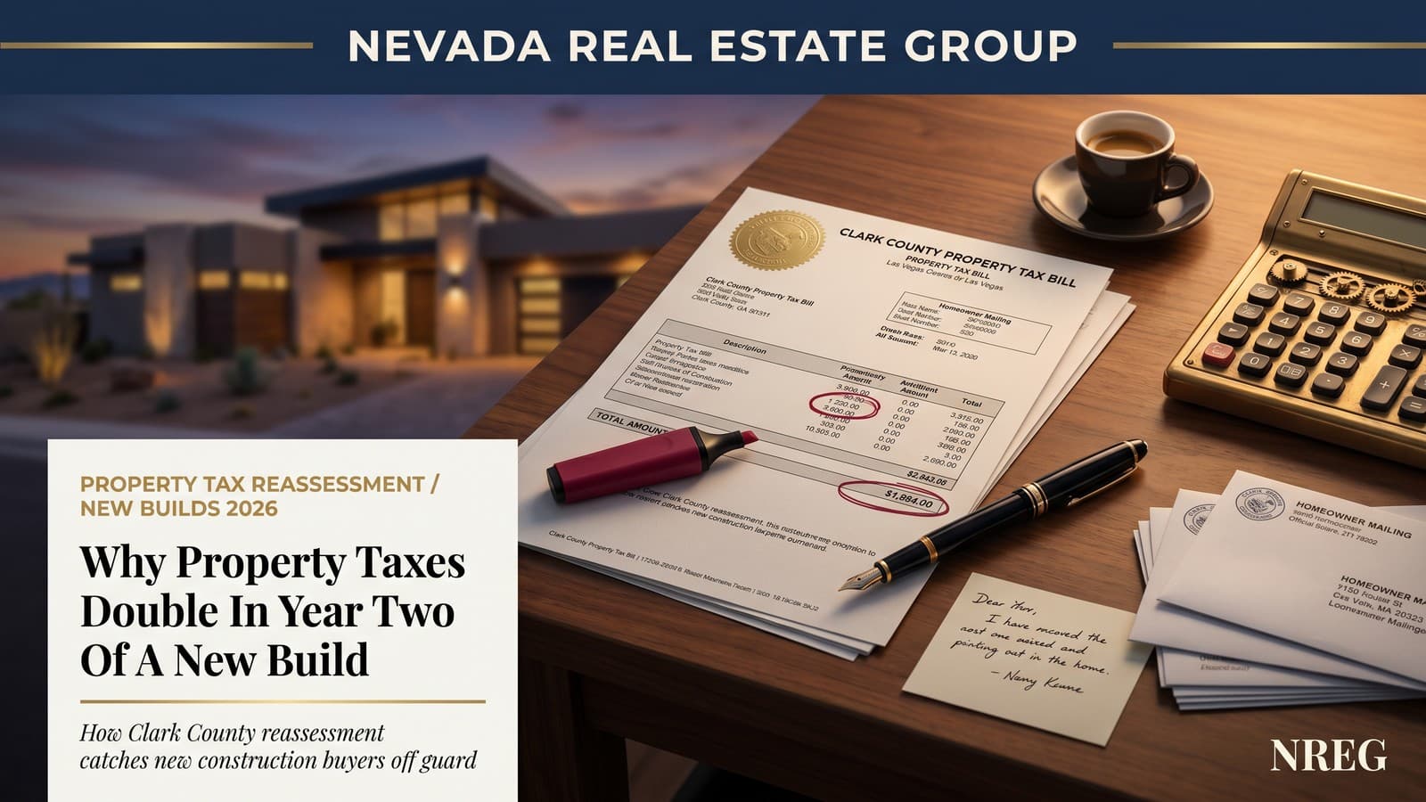 Clark County property tax reassessment on new construction homes — Nevada Real Estate Group buyer guide