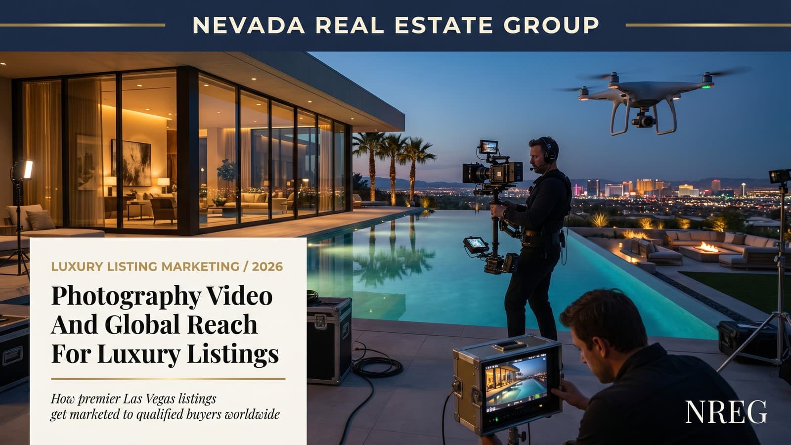 Professional photography of Las Vegas luxury home — Nevada Real Estate Group marketing protocol