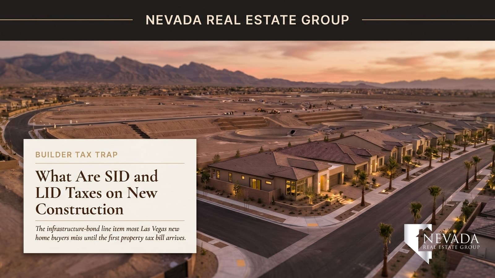 Las Vegas new construction master-planned community with SID and LID infrastructure assessments