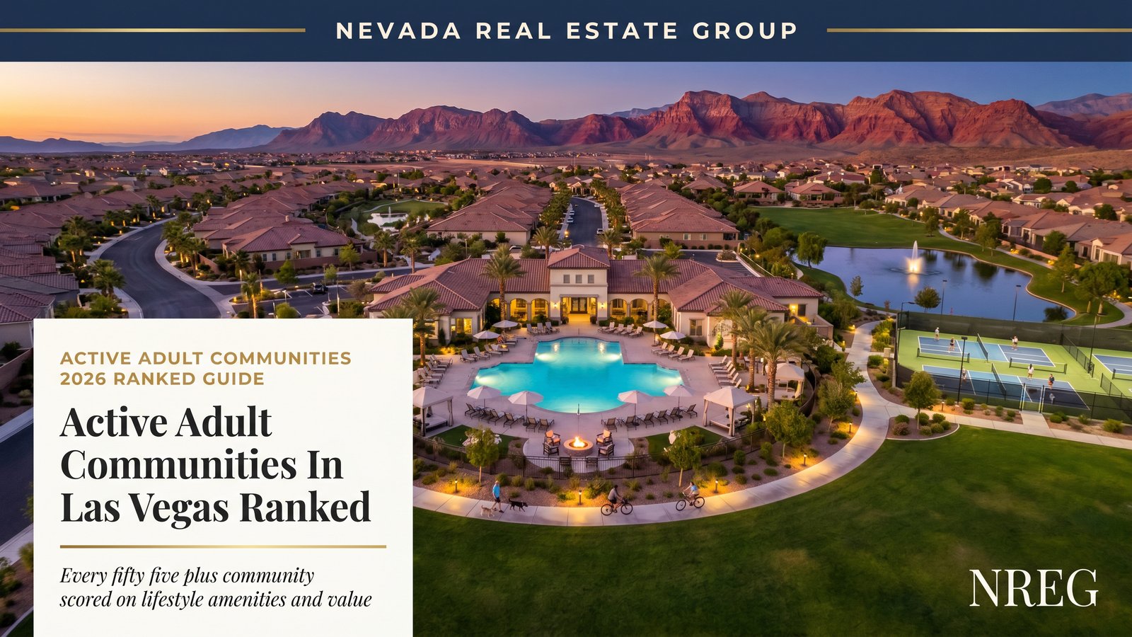 Las Vegas master plan with mature landscaping and family neighborhoods
