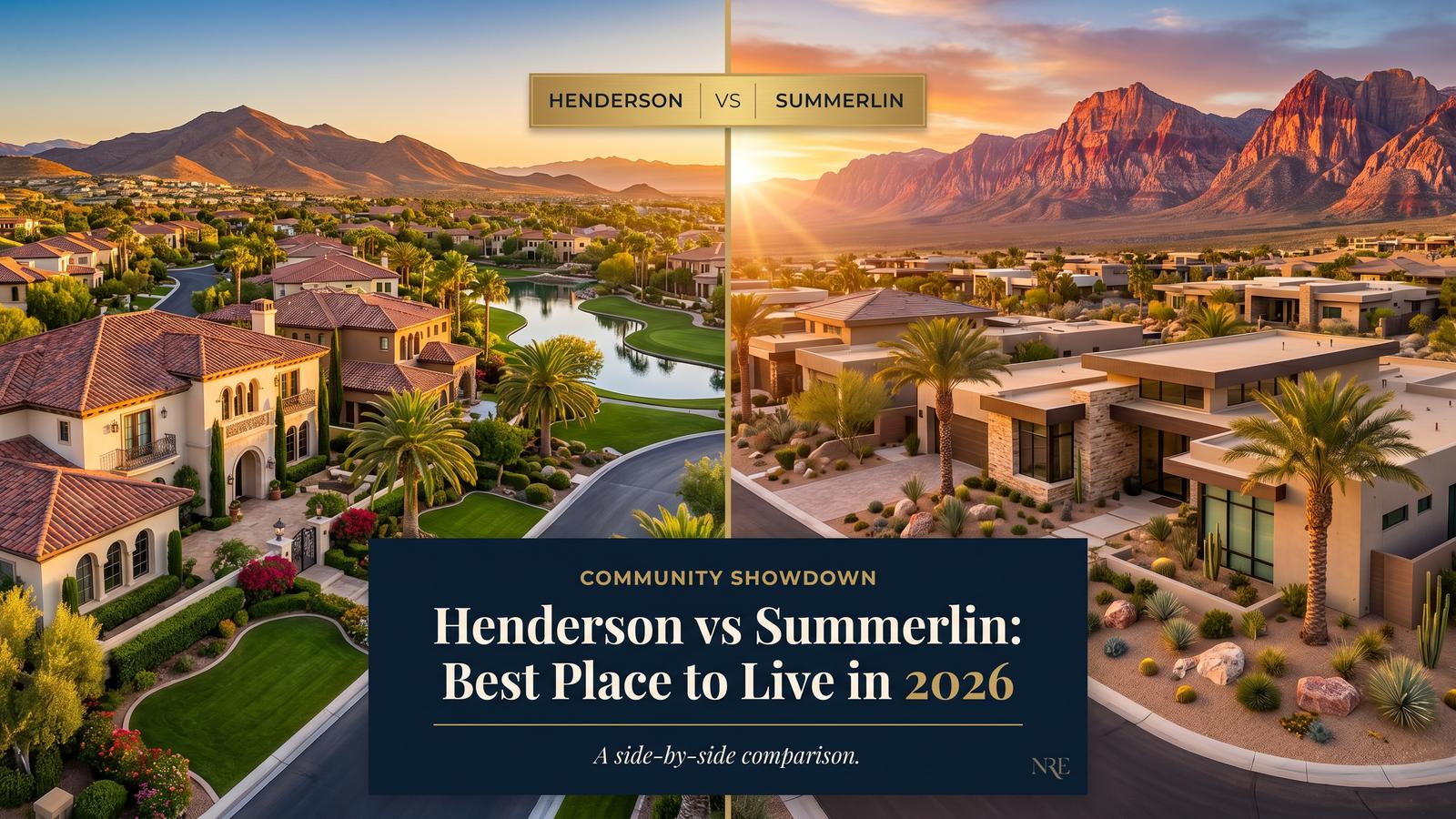 Summerlin and Henderson submarket comparison for Las Vegas home sellers