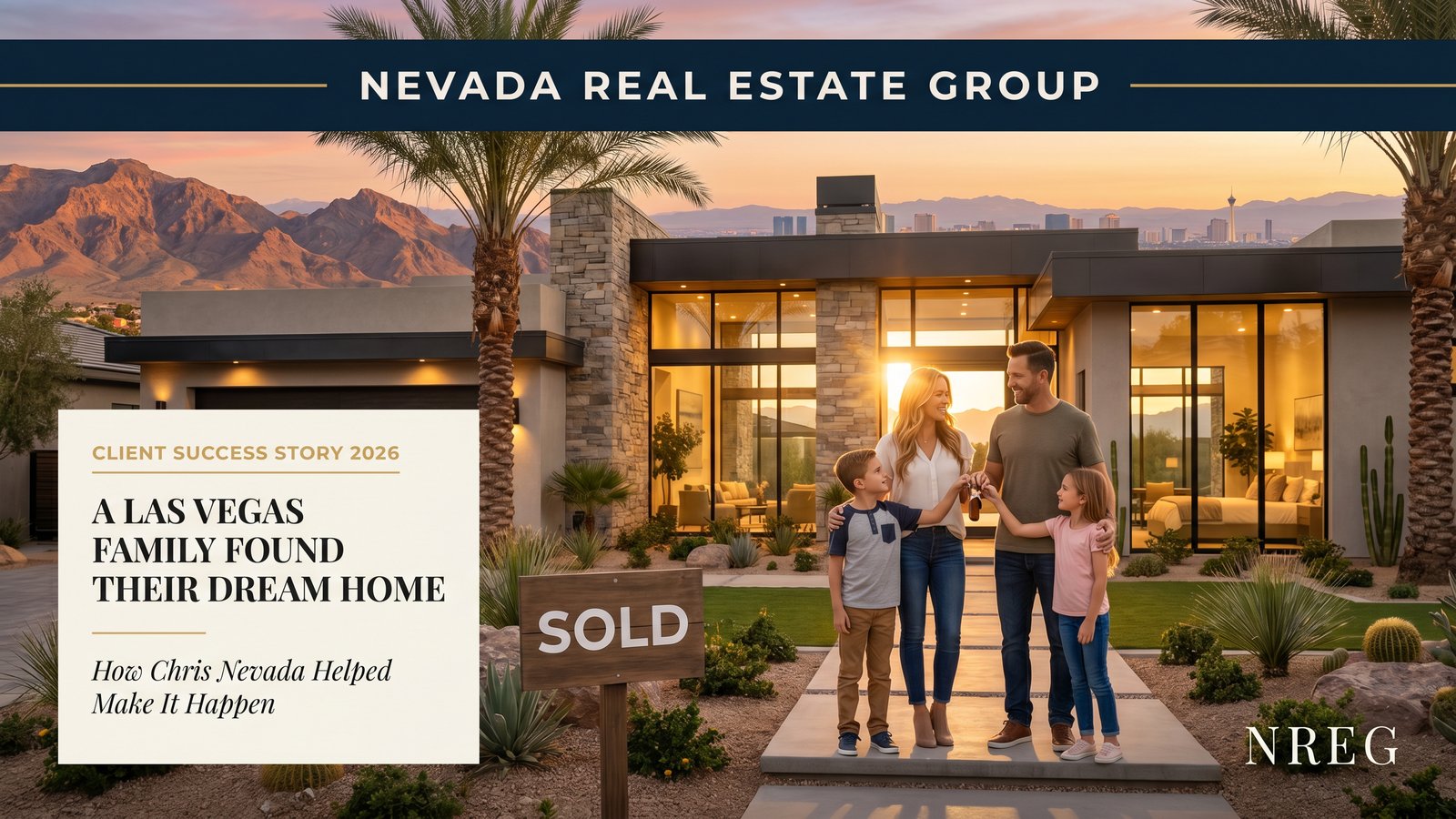 First-time Las Vegas homebuyer family closing on a Henderson home with FHA financing in 2026