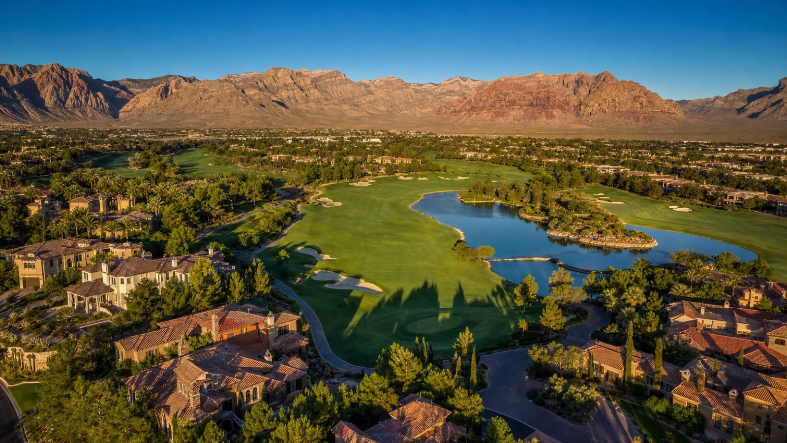 Aerial view of a Henderson Nevada master-planned community where relocating residents build a genuine daily life