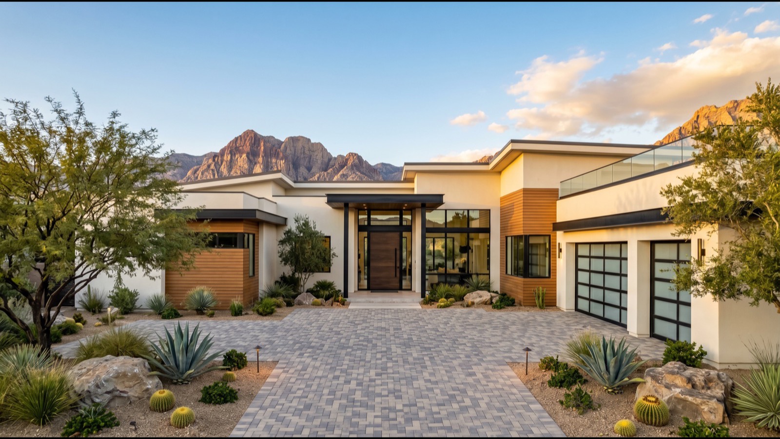 Las Vegas home with polished desert curb appeal and fresh exterior, staged and prepped to sell