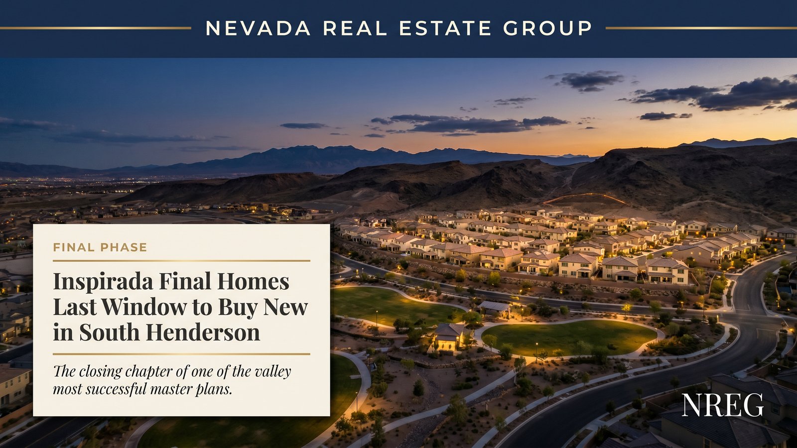 Inspirada south Henderson new construction final phase homes