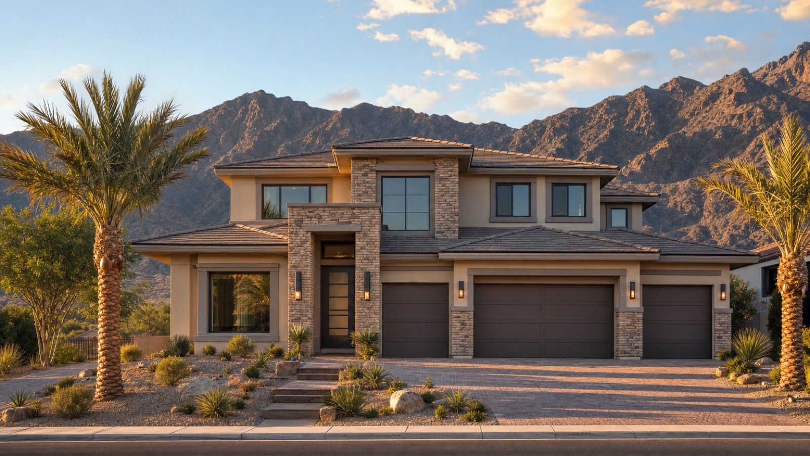 Aerial view of Centennial Hills neighborhood adjacent to Iron Mountain Ranch in northwest Las Vegas