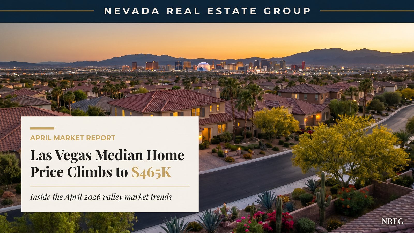 Las Vegas market report April 2026 inventory and price chart for single-family homes