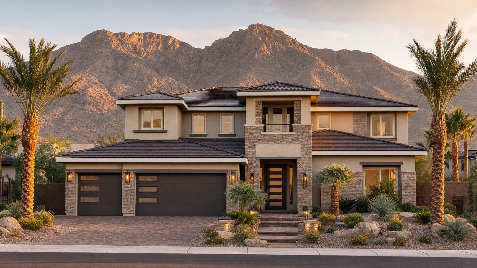 Master-planned value neighborhood in southwest Las Vegas with single-story homes and parks, a lower-cost alternative to Summerlin