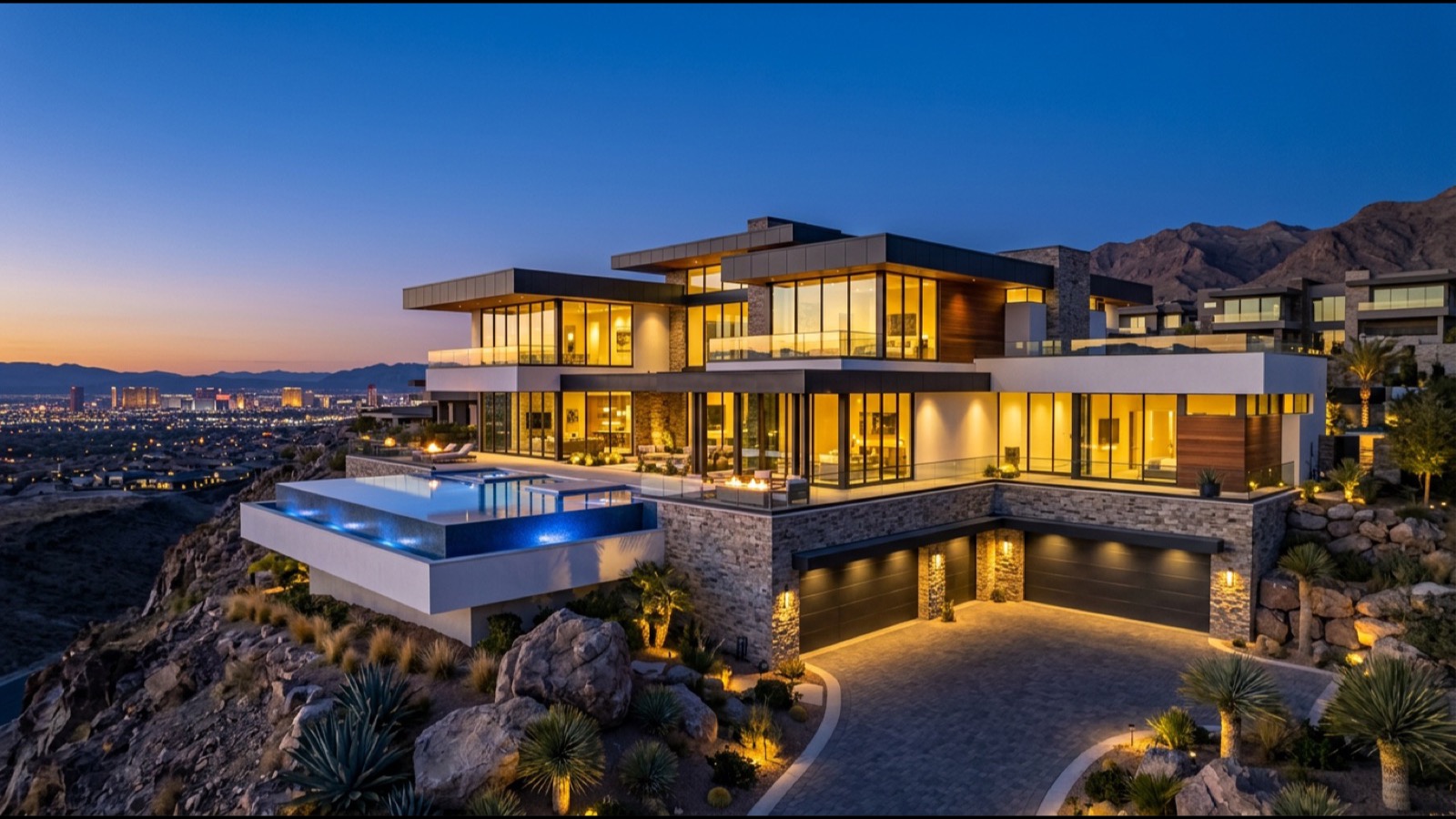 Los Prados single-story fairway home with mature landscape mature pine canopy stucco façade and Mediterranean architectural detail backing the par-70 golf course