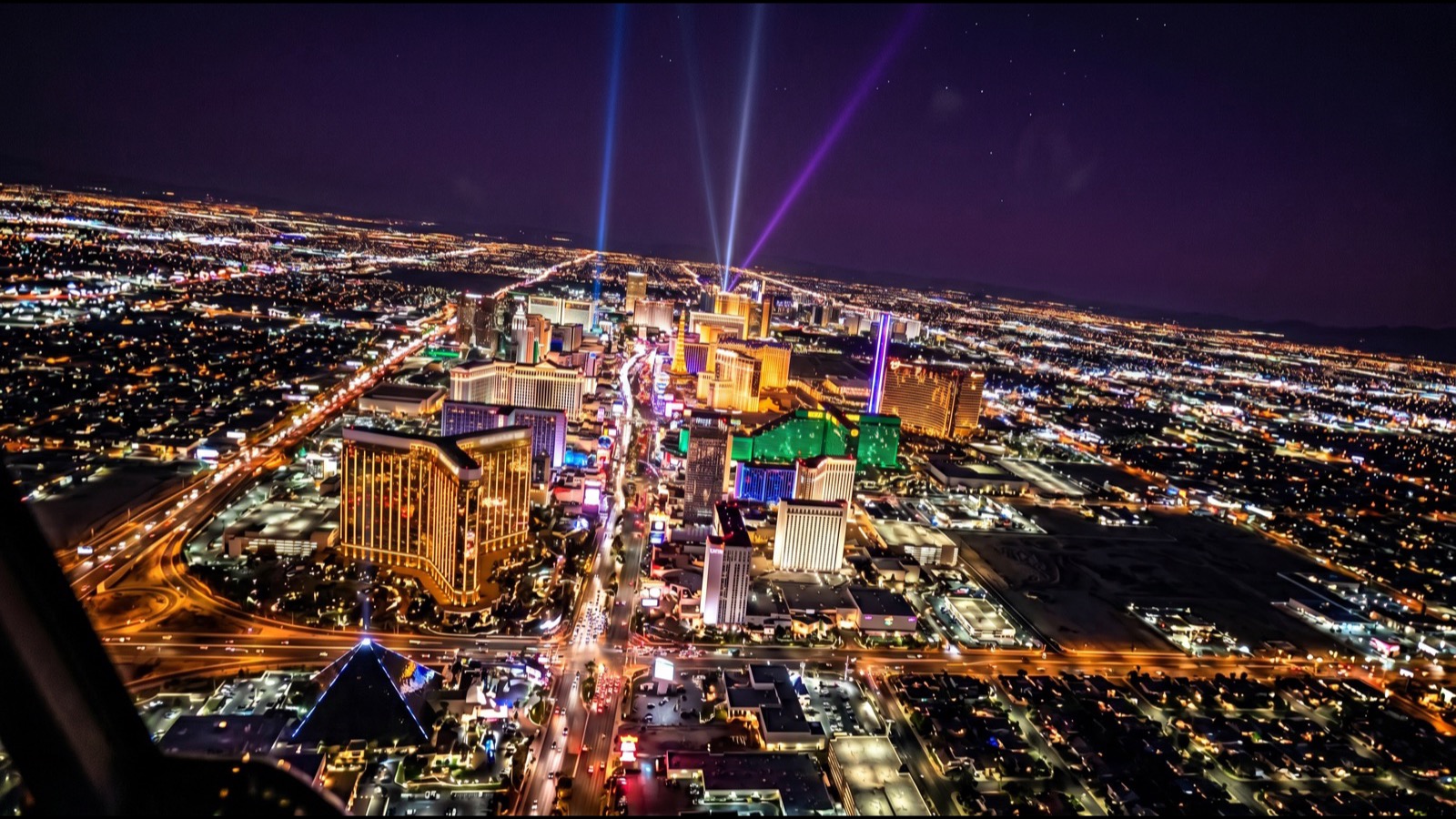 Las Vegas Strip skyline at dusk, representing the dining, entertainment, and lifestyle that eases the transition for New Yorkers