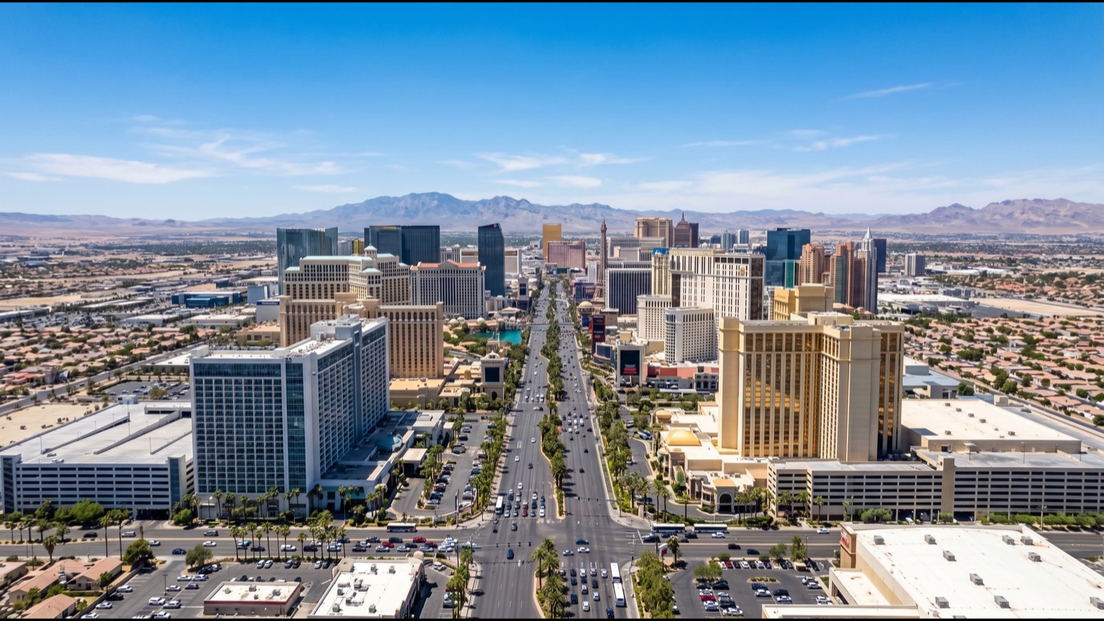 Las Vegas Strip skyline by day, representing the dining, entertainment, and energy that ease the move for Oregon transplants