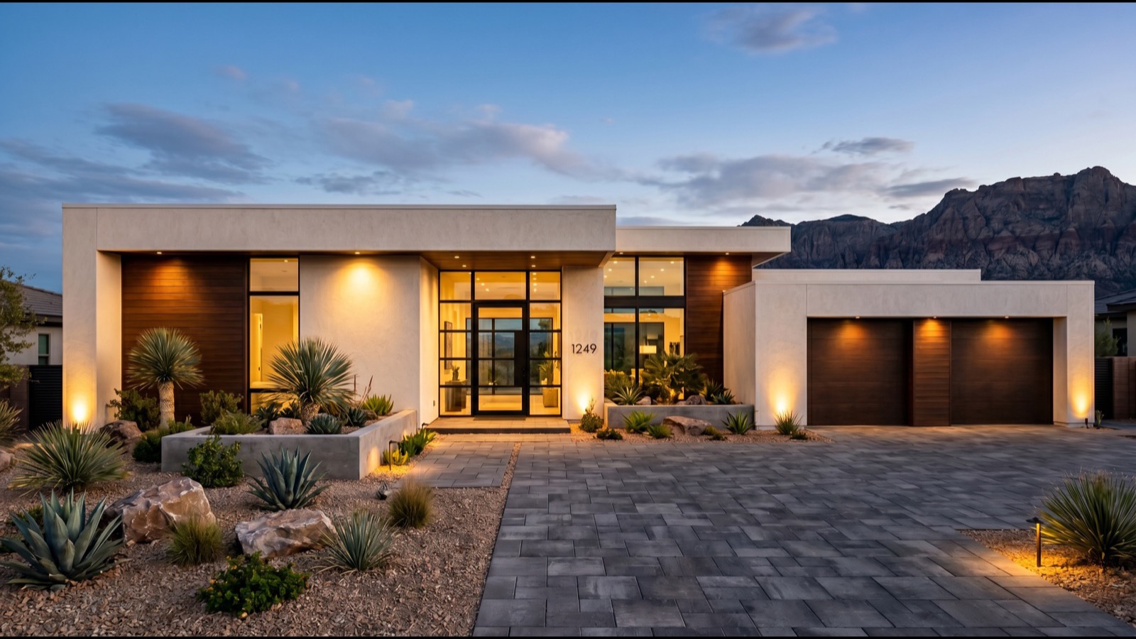 Stallion Mountain east Las Vegas custom Mediterranean luxury estate exterior