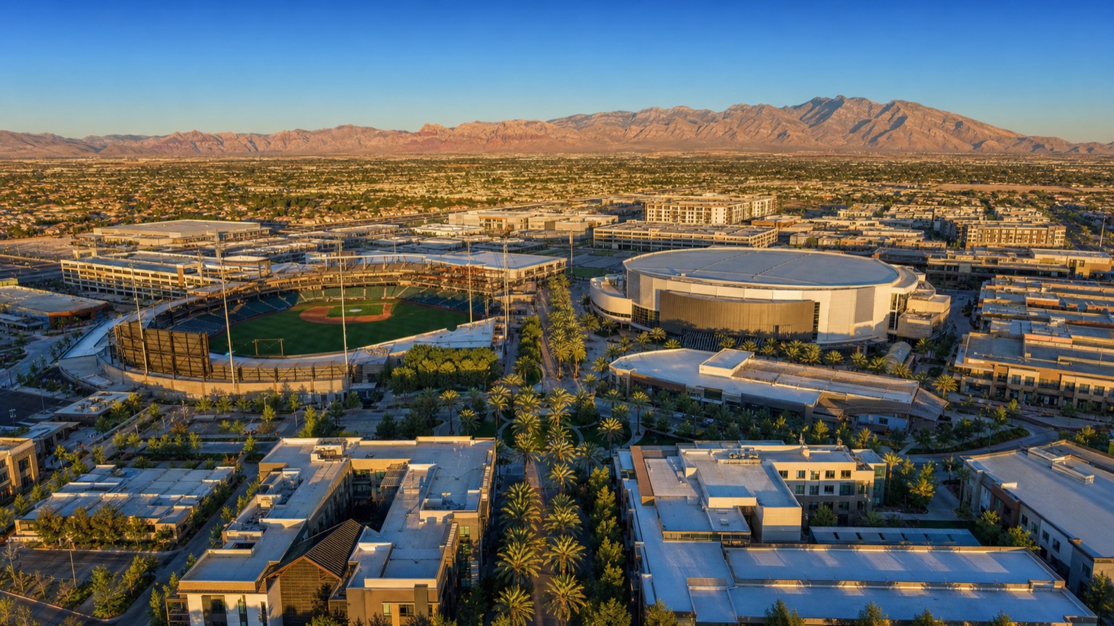 Downtown Summerlin outdoor lifestyle center pedestrian street near The Trails village