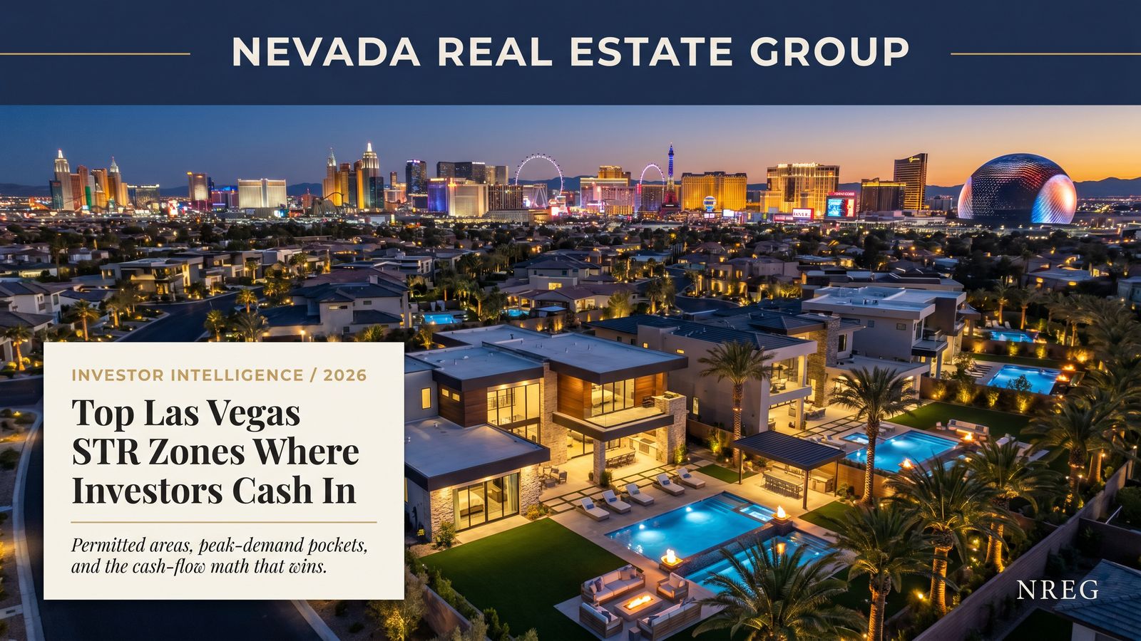Top Las Vegas short-term rental zones map showing legal STR areas in Clark County and Henderson for 2026