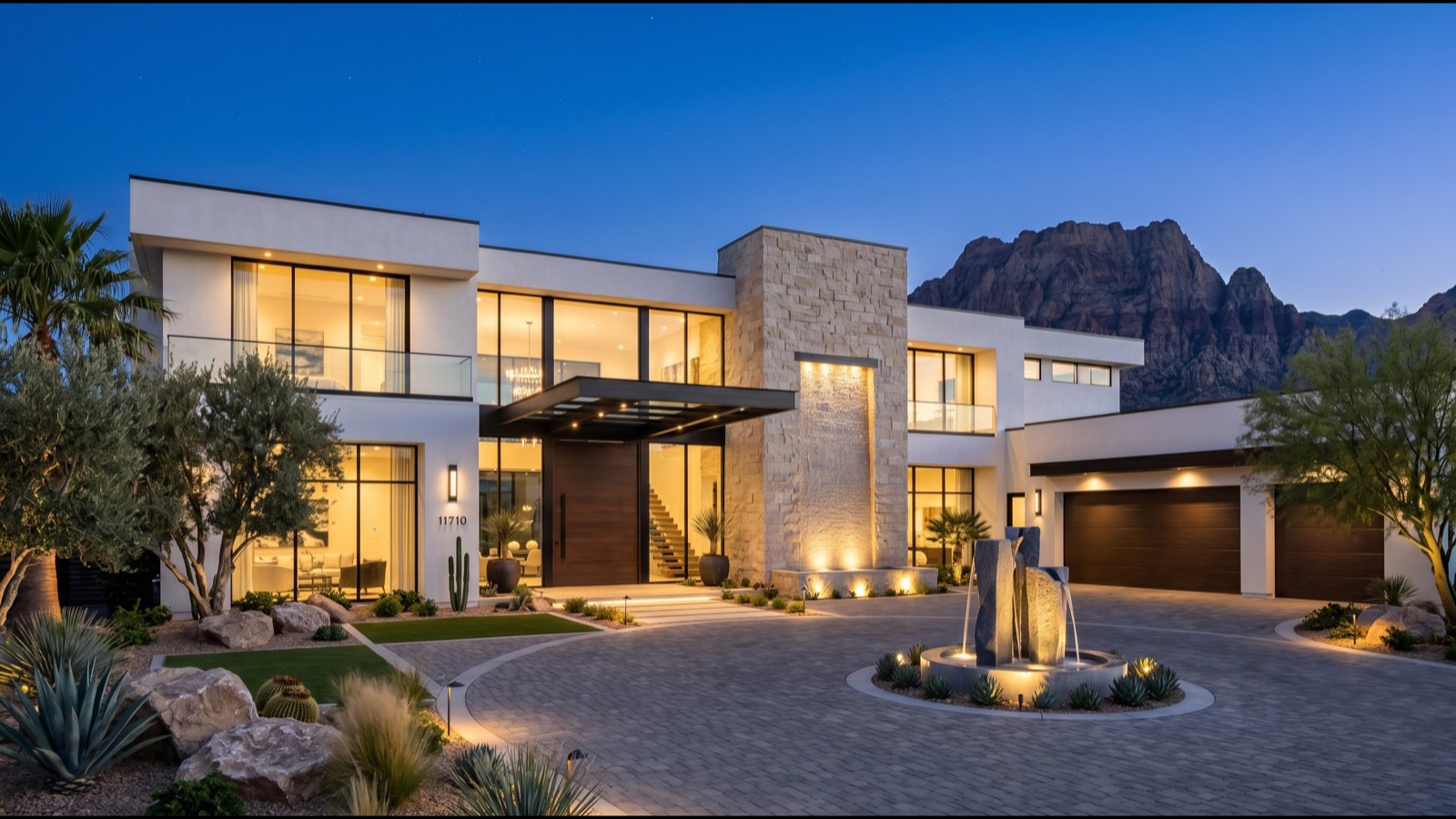 Guard-gated luxury estate in Las Vegas, the type of home funded by Nevada's tax savings for relocating high earners