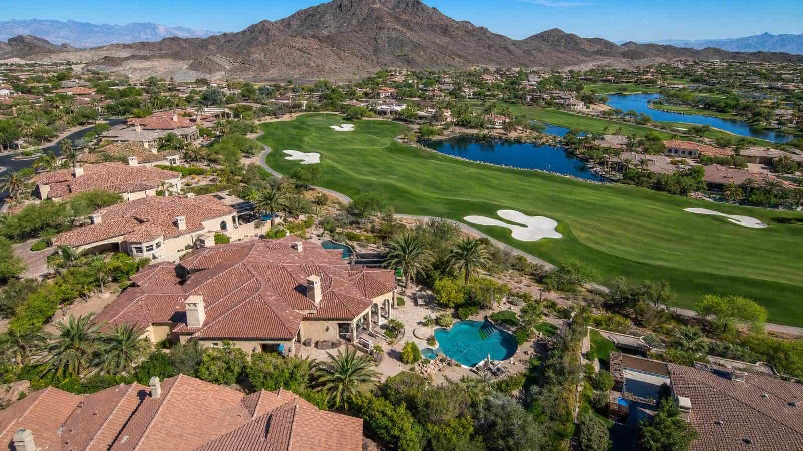 Anthem Highlands community aerial view, Henderson Nevada