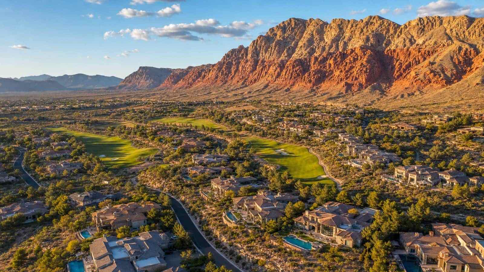 Ascension at The Peaks community aerial view, Las Vegas Nevada