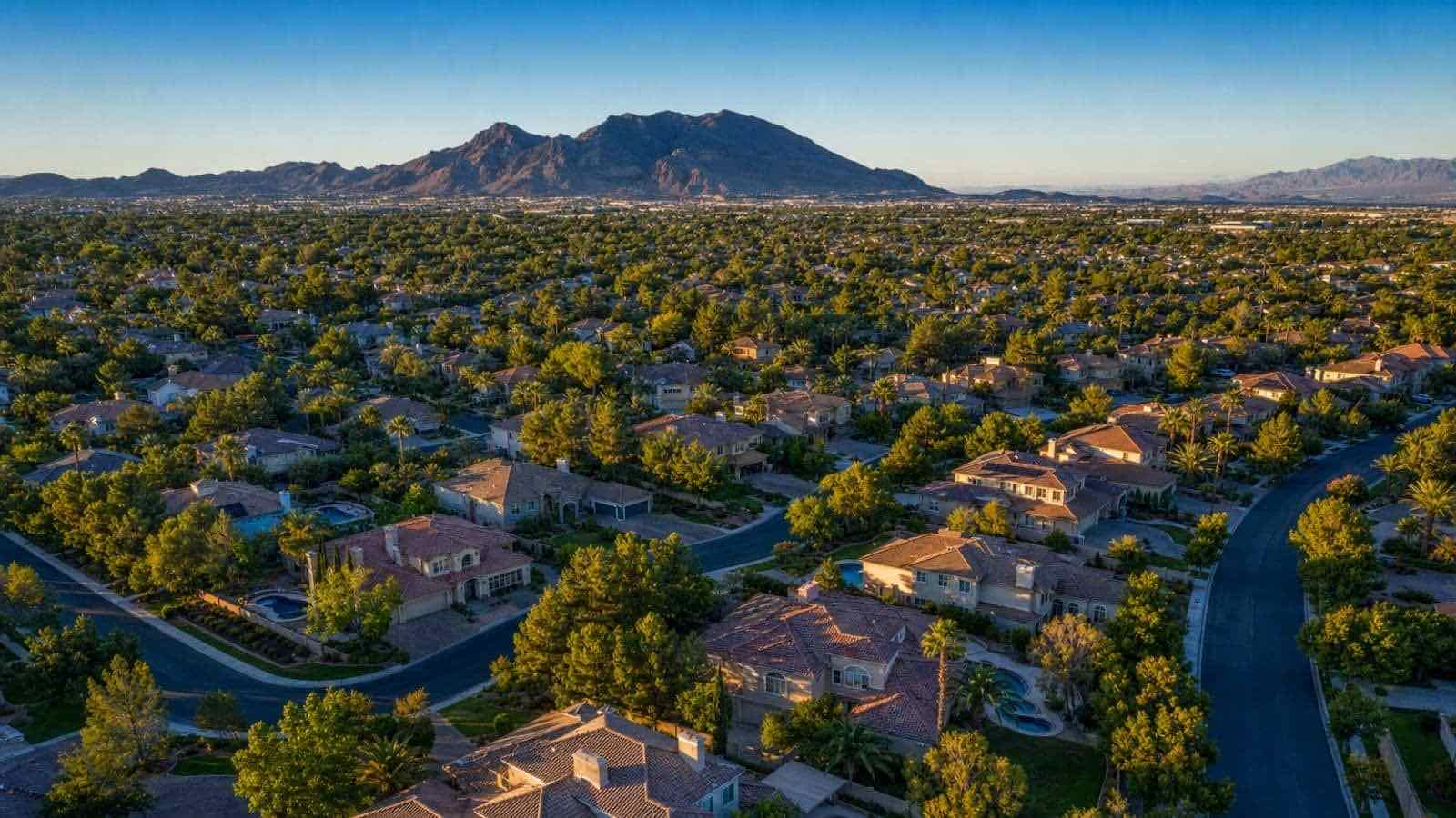 Black Mountain Ranch community aerial view, Henderson Nevada
