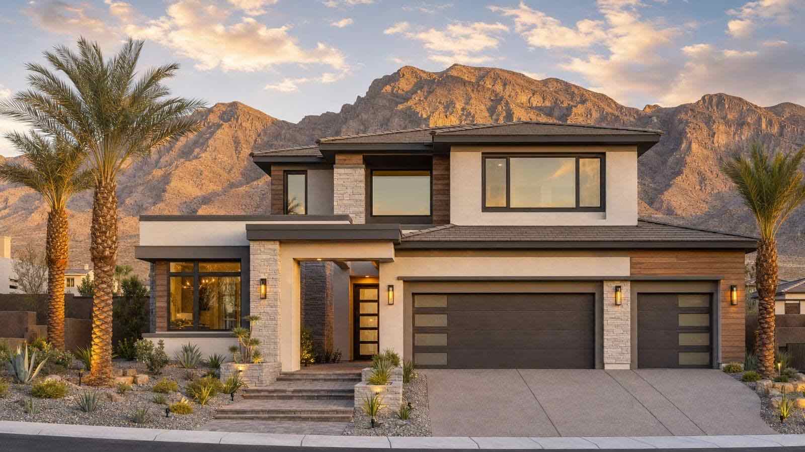Canyon Gate community aerial view, Las Vegas Nevada