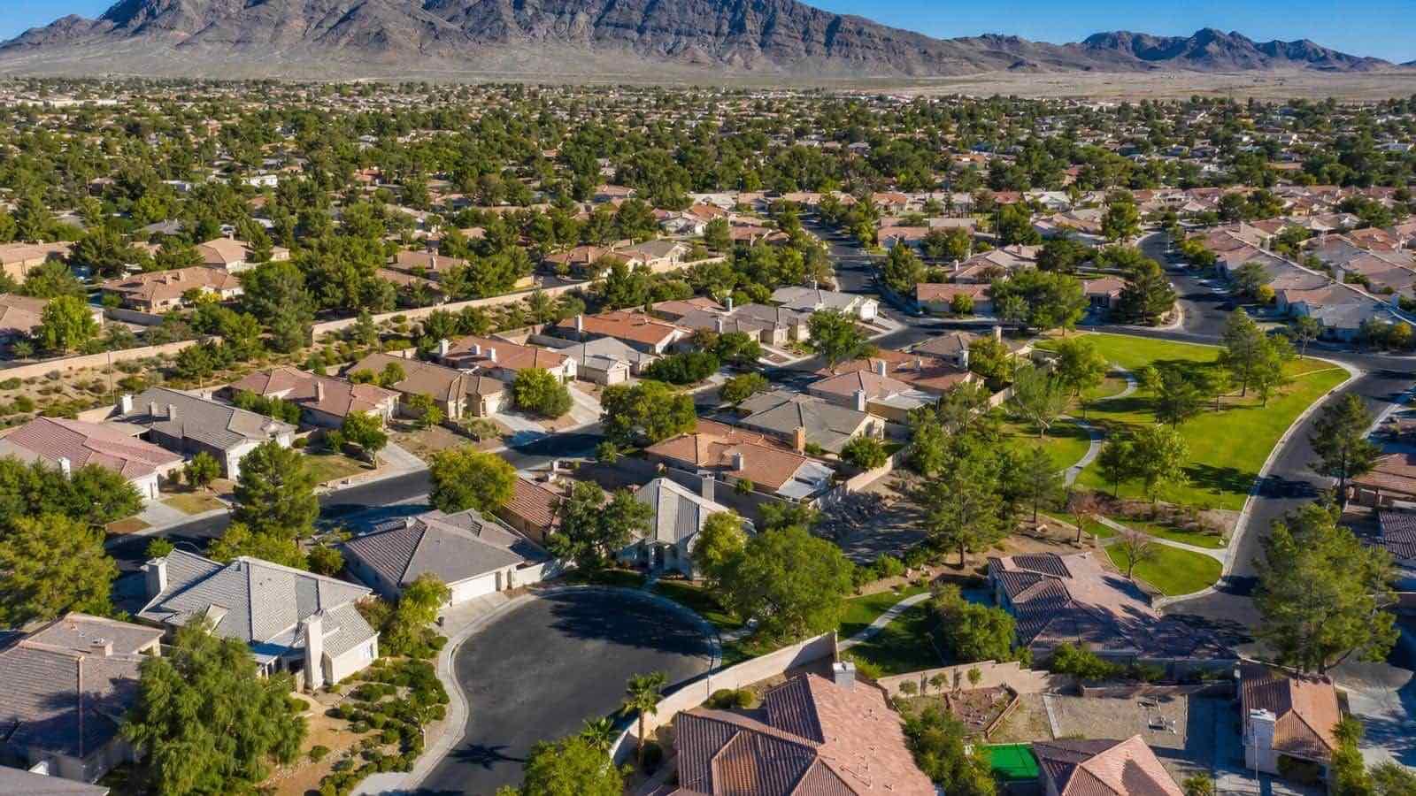 Eldorado community aerial view, North Las Vegas Nevada