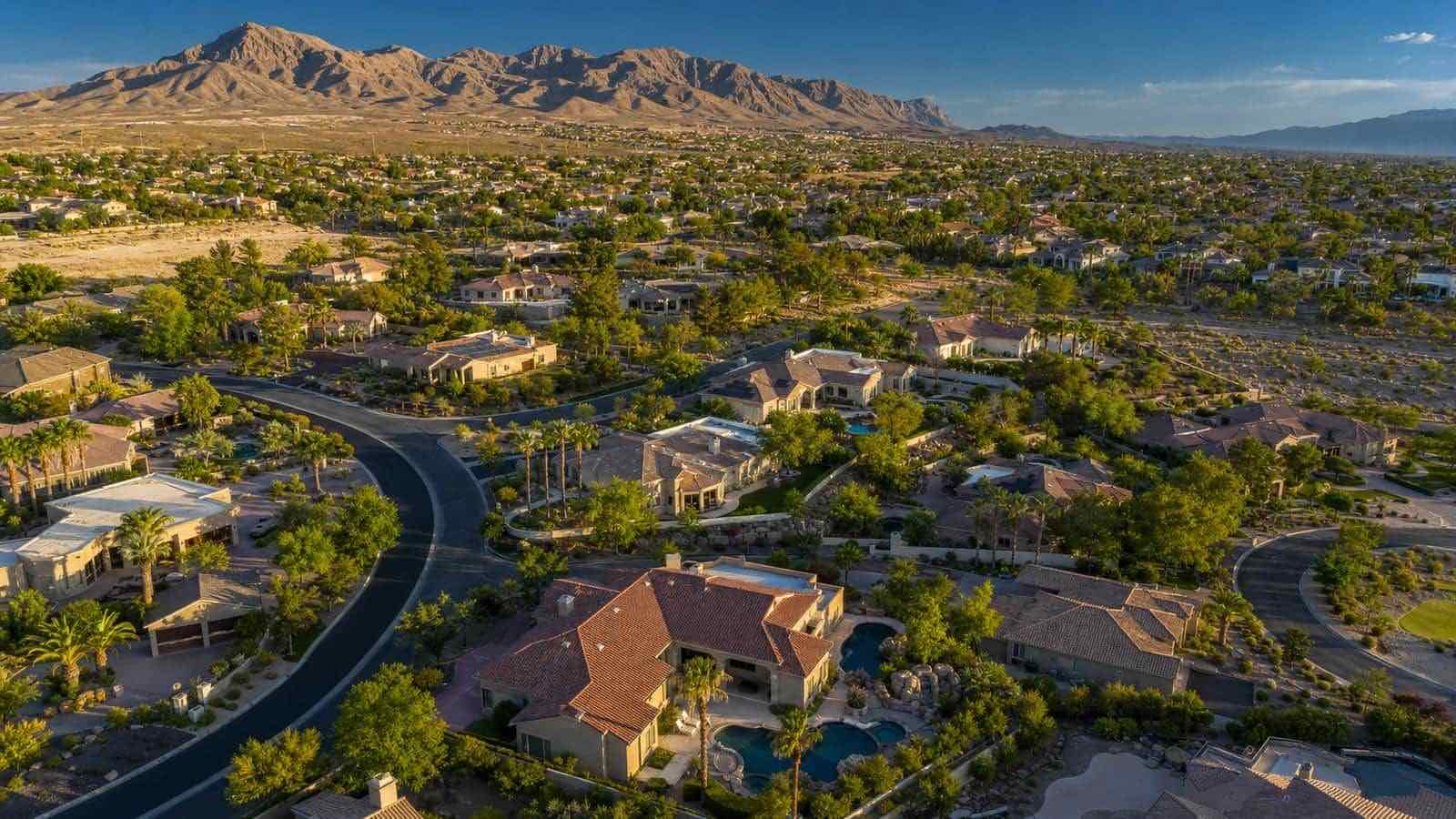 Henderson Hills community aerial view, Henderson Nevada