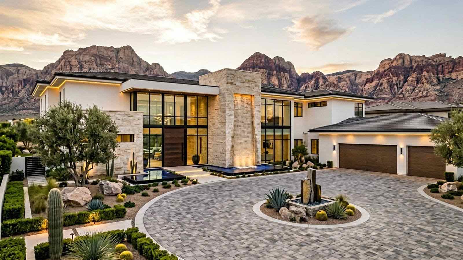 Elkhorn community aerial view, Las Vegas Nevada