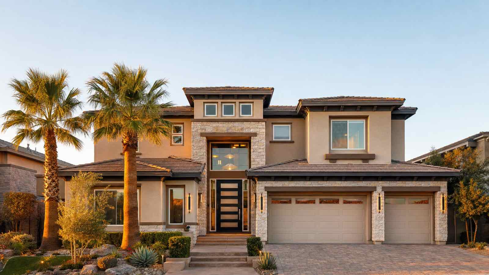 Mira Villa community aerial view, Las Vegas Nevada