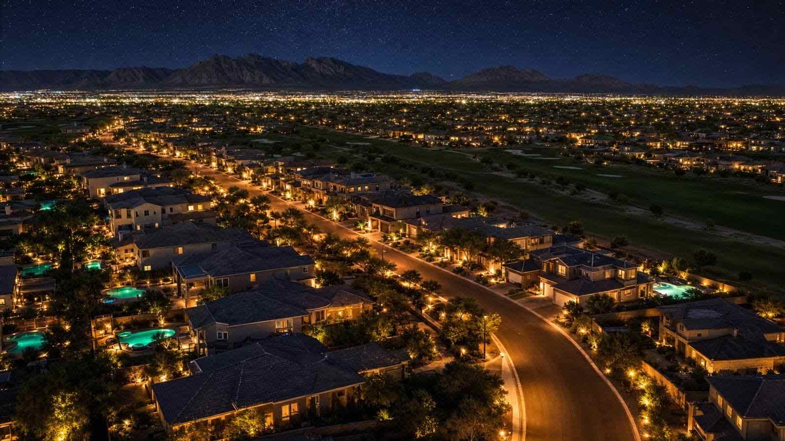 Aliante North community aerial view, North Las Vegas Nevada