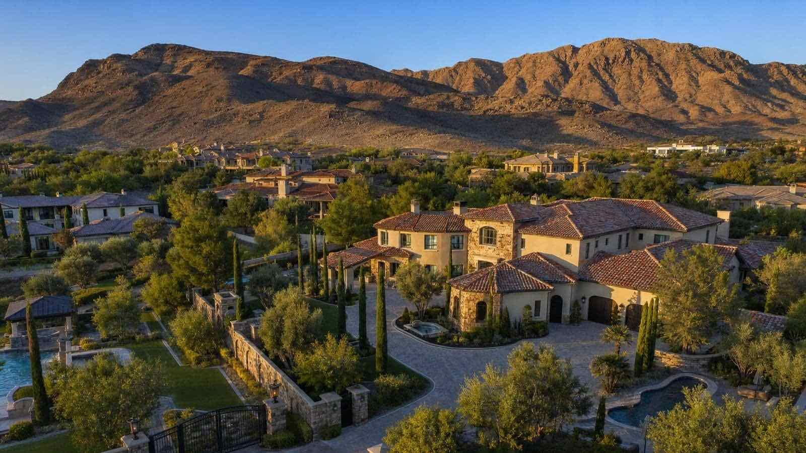 Roma Hills community aerial view, Henderson Nevada