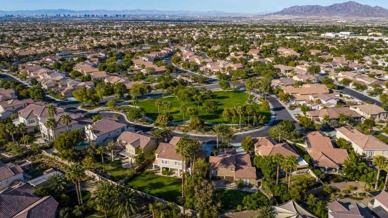 Silverado Ranch community aerial view, Henderson Nevada