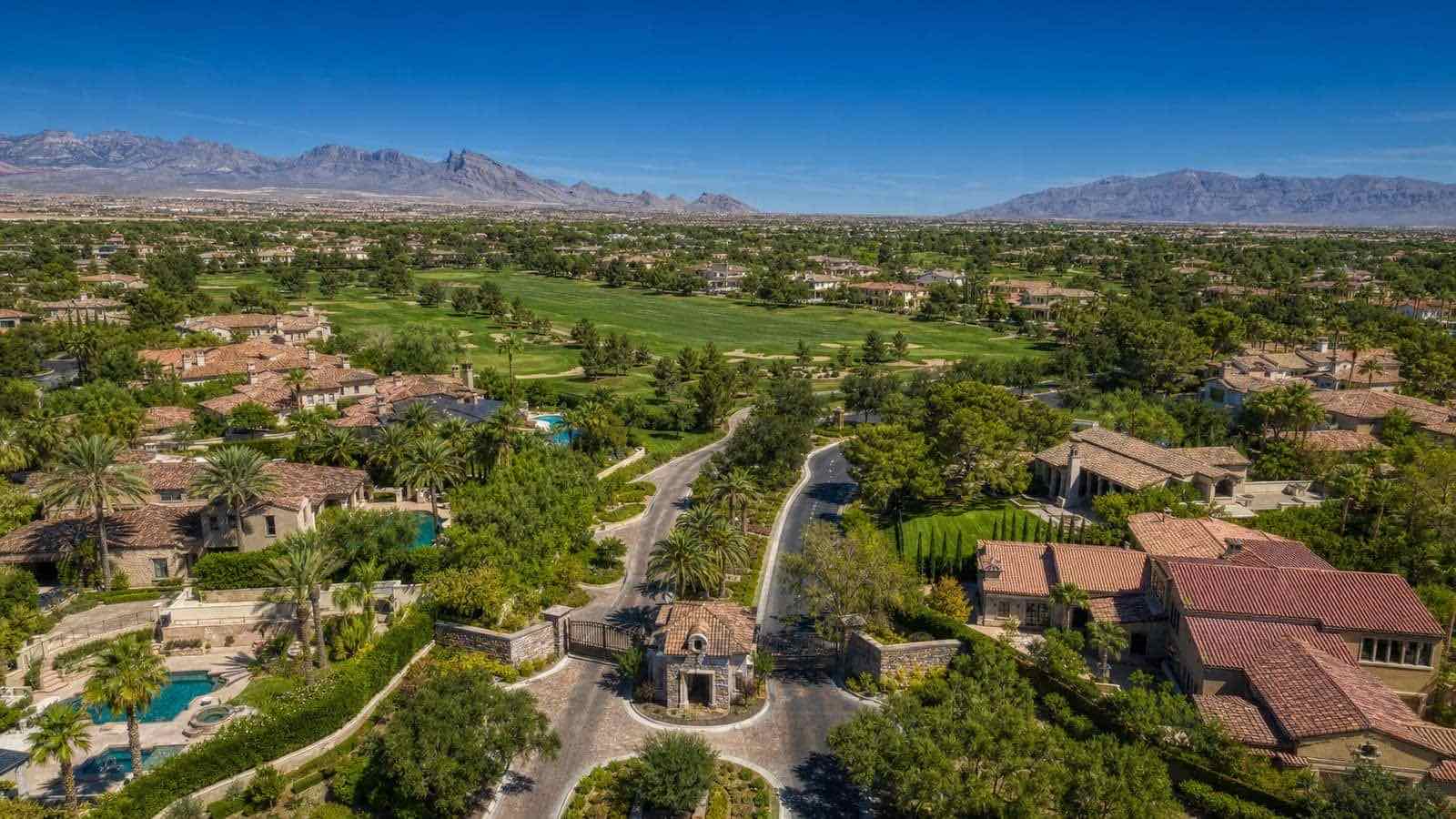 Southern Highlands community aerial view, Las Vegas Nevada