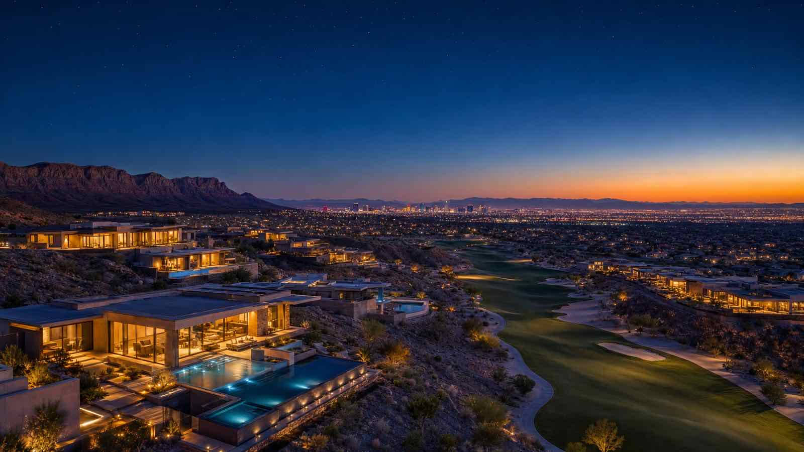 Ridgebrook community aerial view, Las Vegas Nevada