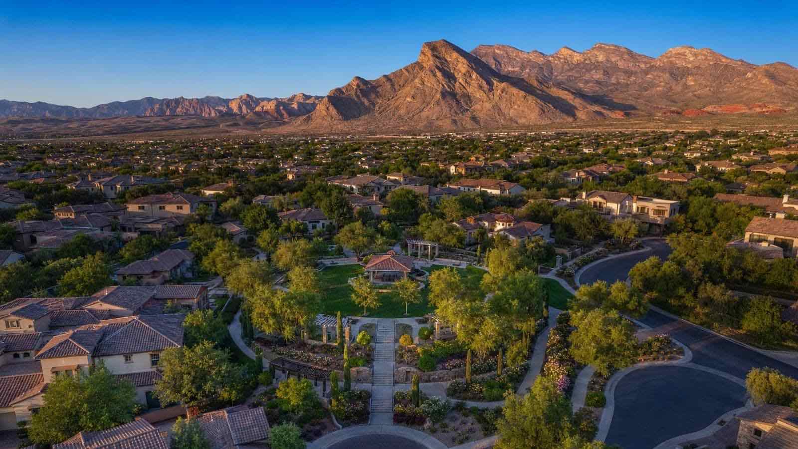 The Arbors community aerial view, Las Vegas Nevada