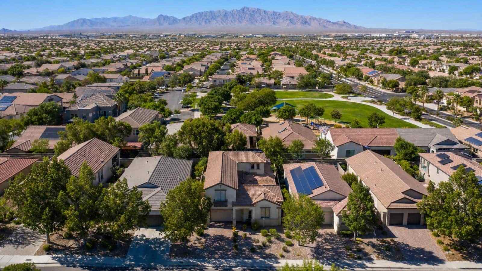 Sun City Anthem community aerial view, Henderson Nevada