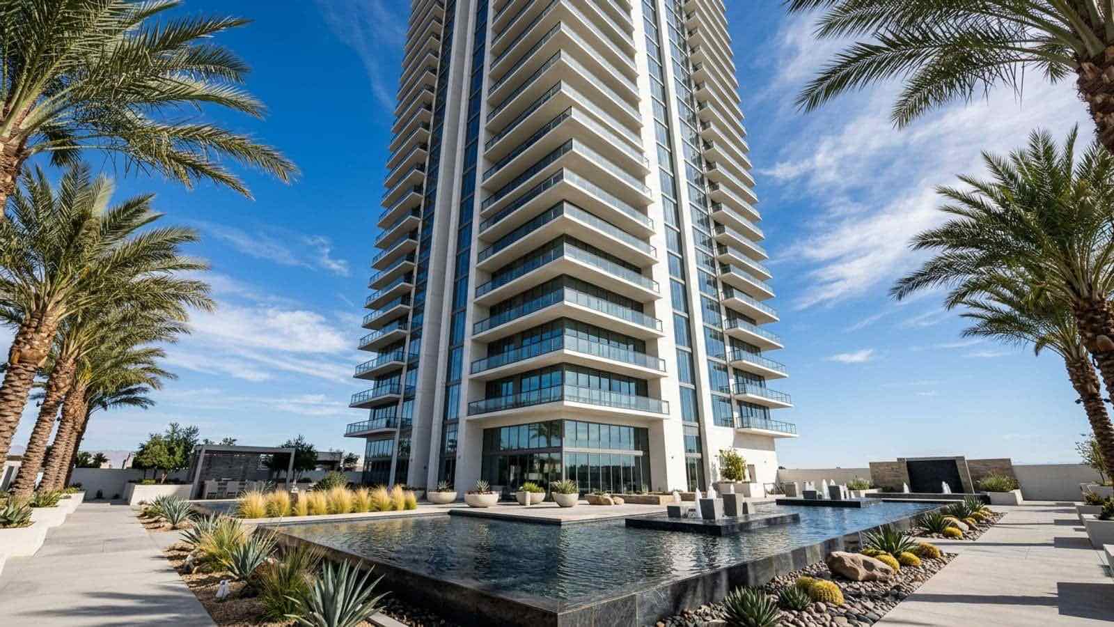 Trump International Hotel & Tower community aerial view, Las Vegas Nevada